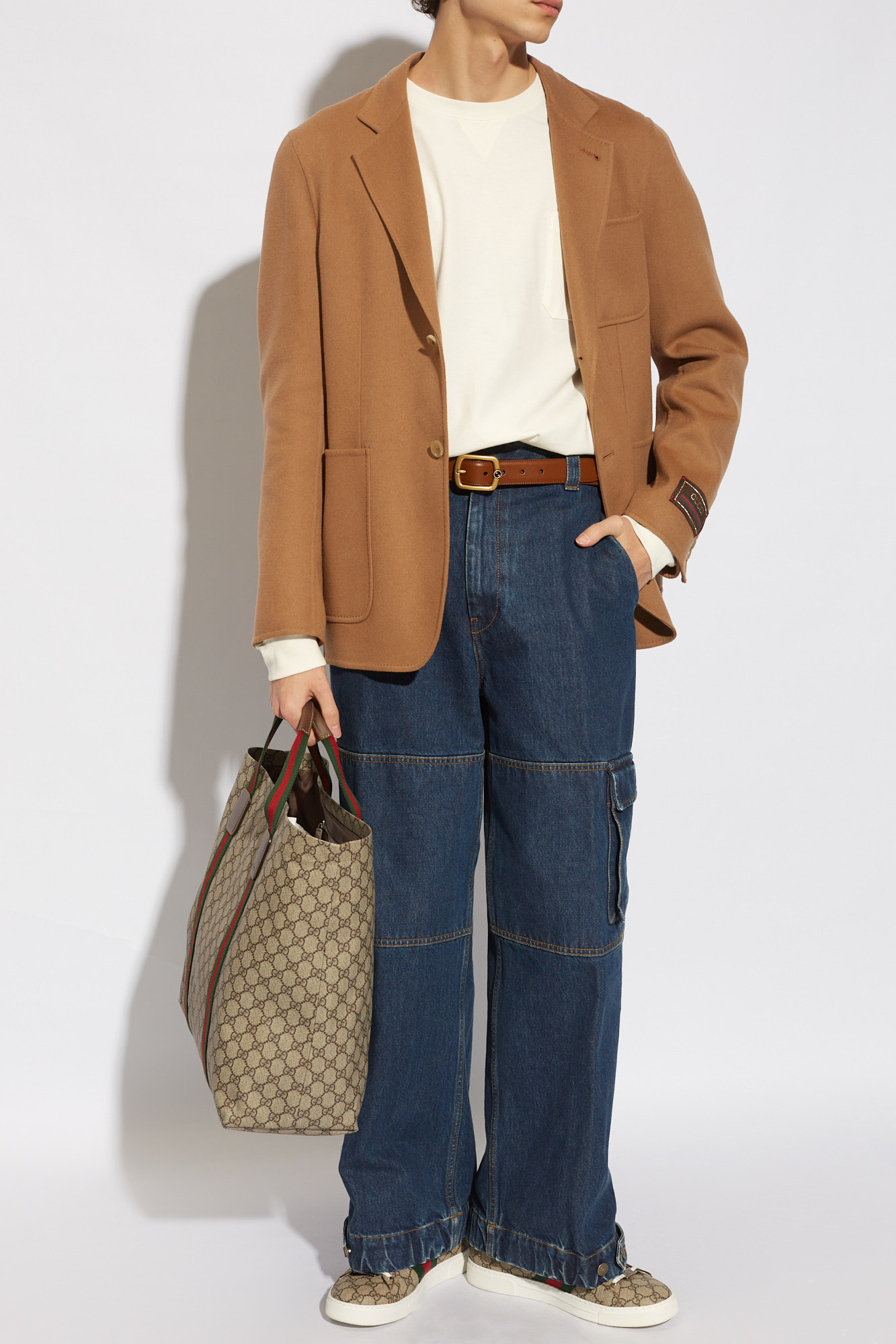 Cream T-shirt with long sleeves Gucci - Vitkac AS